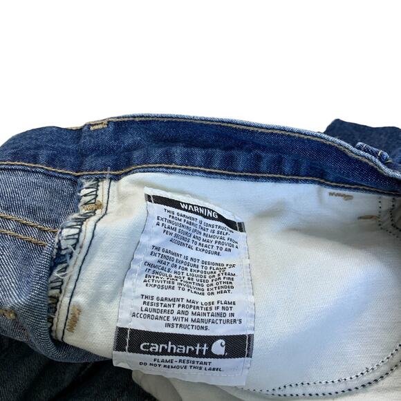 Carhartt Fire Resistant Denim Relaxed Jeans Workwear Mens Size 36 x 34 - Picture 9 of 11